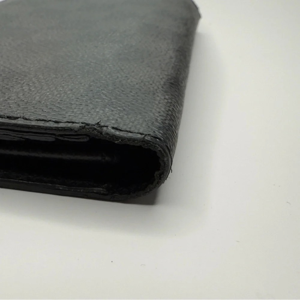 Louis Vuitton Graphite Brazza Damier Canvas Slim Long Wallet CheckBook | Unisex